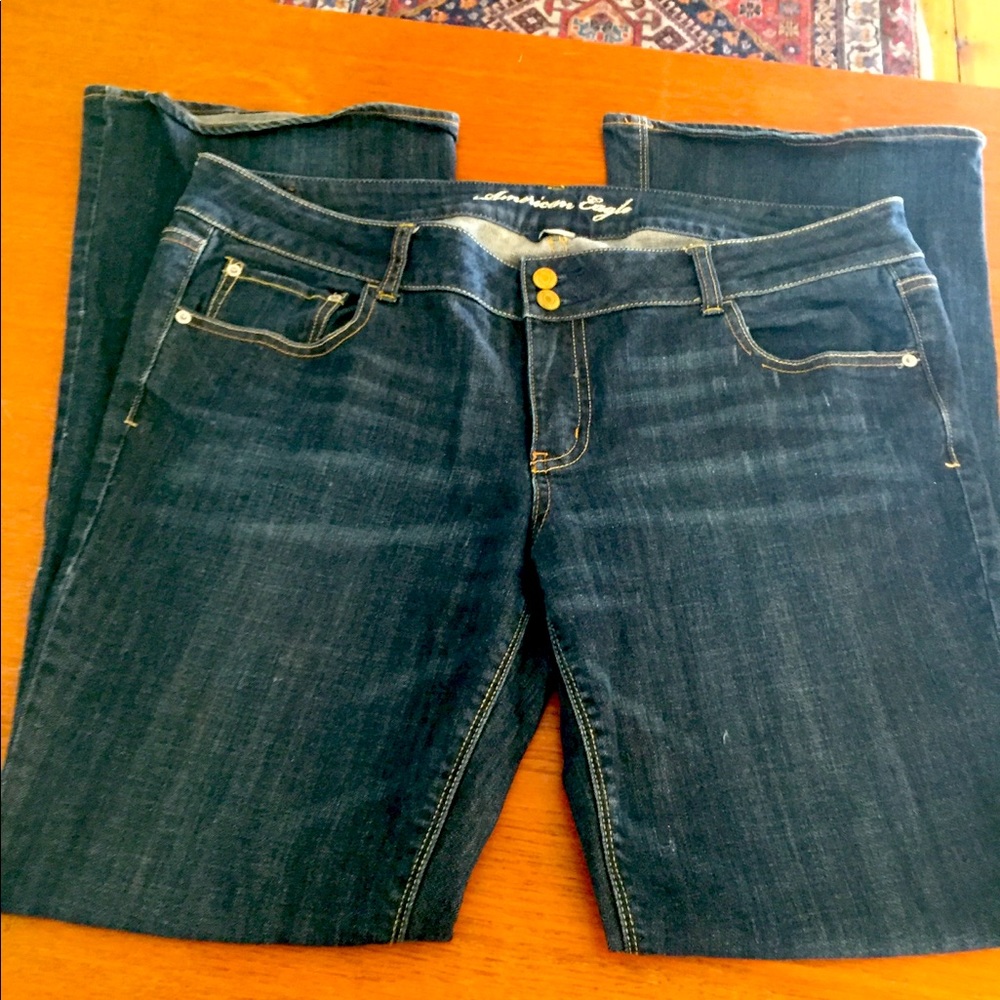 COPY - AEO 🦅 Dark wash Artist Boho Jean size 18 l…